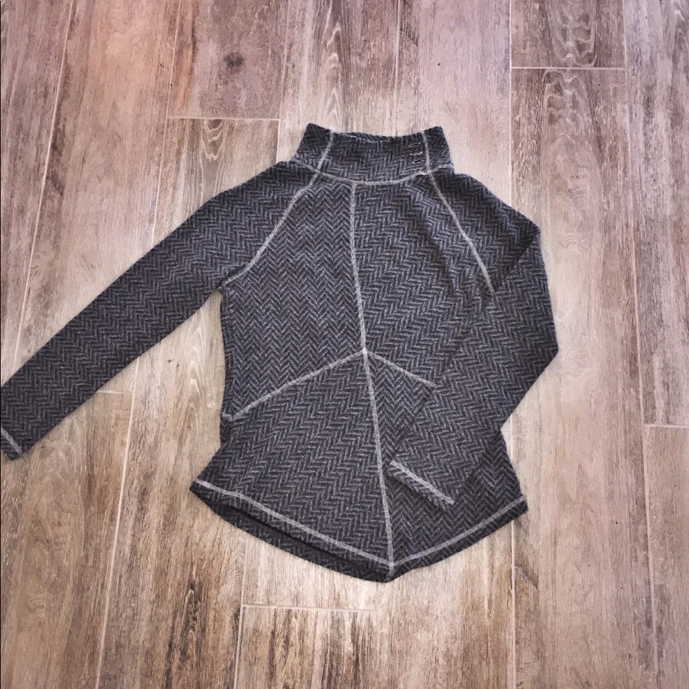 Dark grey knit turtle neck